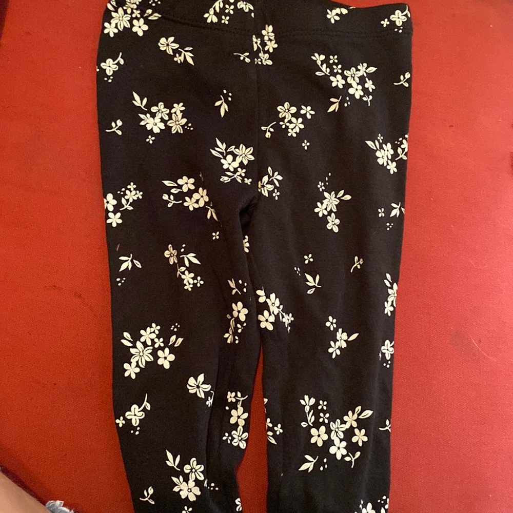Floral pants with heart on the butt